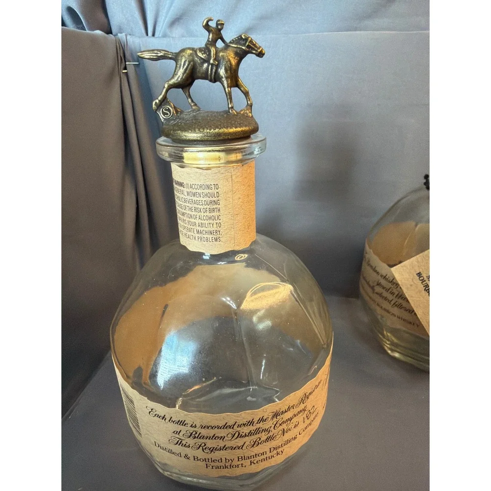 Blanton's Single Barrel Bourbon Empty Bottles with Stopper Letters B A N T S Set